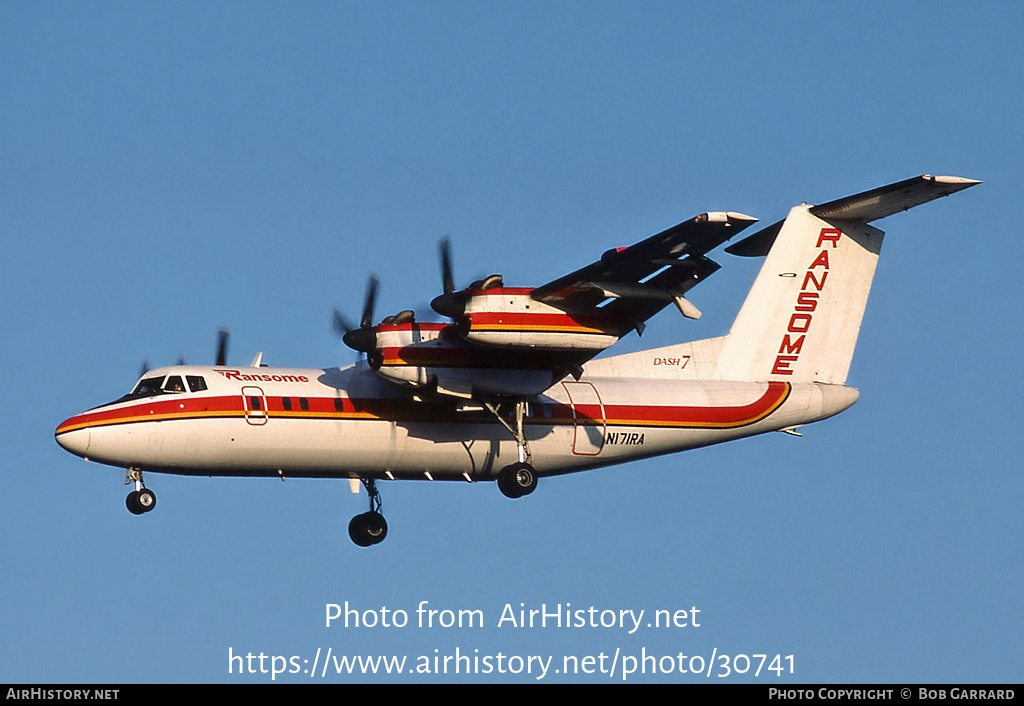 Aircraft Photo of N171RA | De Havilland Canada DHC-7-102 Dash 7 | Ransome Airlines | AirHistory.net #30741