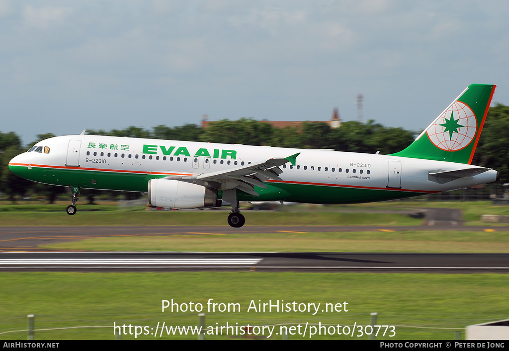 Aircraft Photo of B-22310 | Airbus A320-232 | EVA Air | AirHistory.net #30773