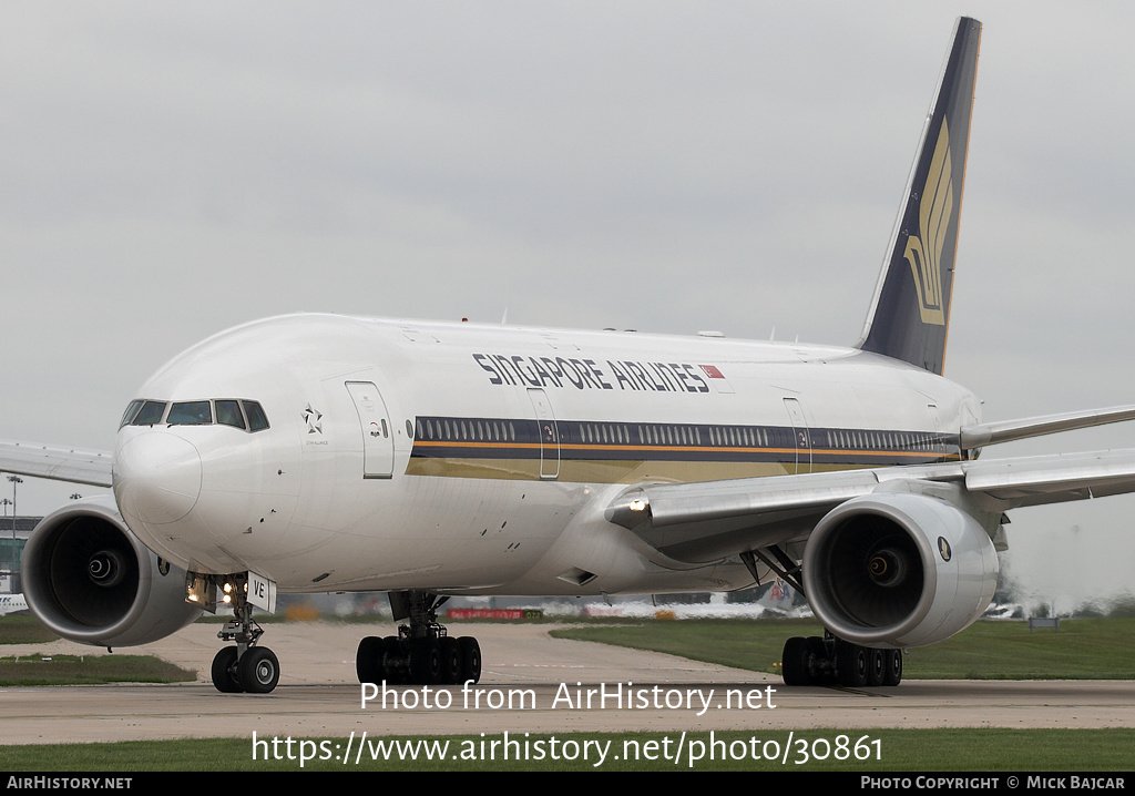 Aircraft Photo of 9V-SVE | Boeing 777-212/ER | Singapore Airlines | AirHistory.net #30861