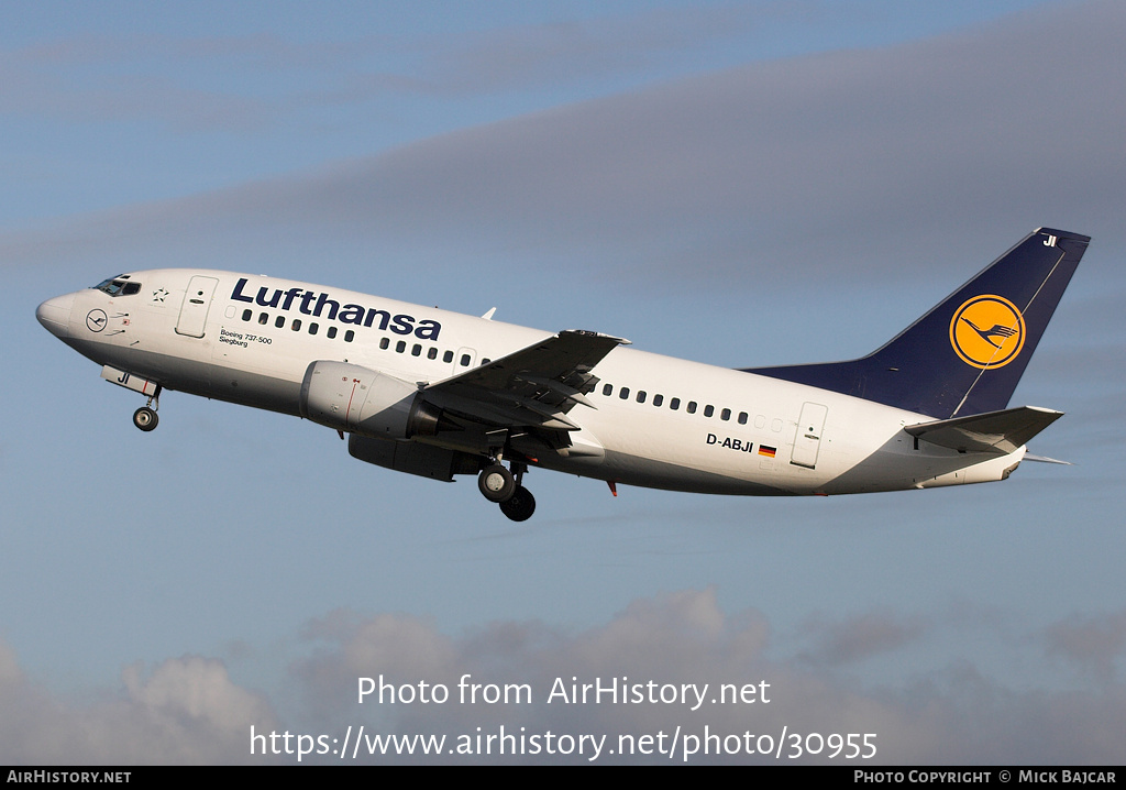 Aircraft Photo of D-ABJI | Boeing 737-530 | Lufthansa | AirHistory.net #30955