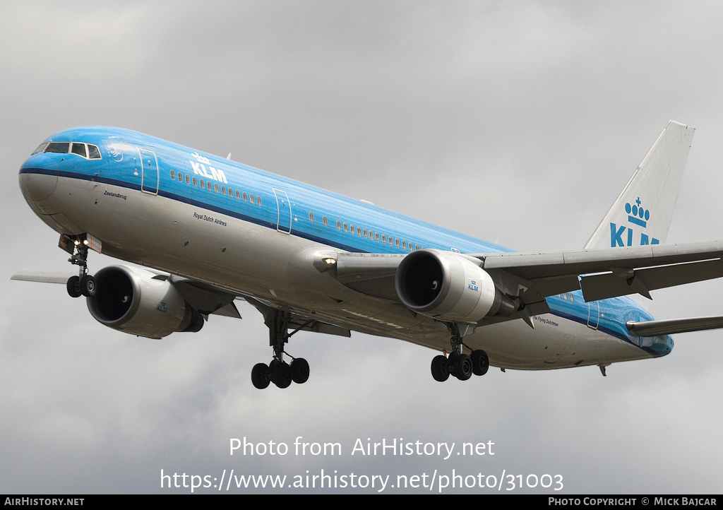 Aircraft Photo of PH-BZK | Boeing 767-306/ER | KLM - Royal Dutch Airlines | AirHistory.net #31003