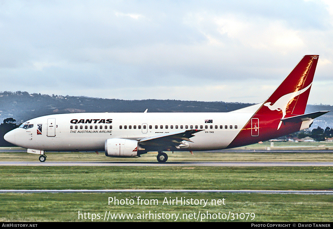 Aircraft Photo of VH-TAG | Boeing 737-376 | Qantas | AirHistory.net #31079