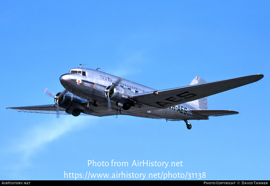 Aircraft Photo of VH-AES | Douglas DC-3(C) | Hawdon Operations | Trans-Australia Airlines - TAA | AirHistory.net #31138