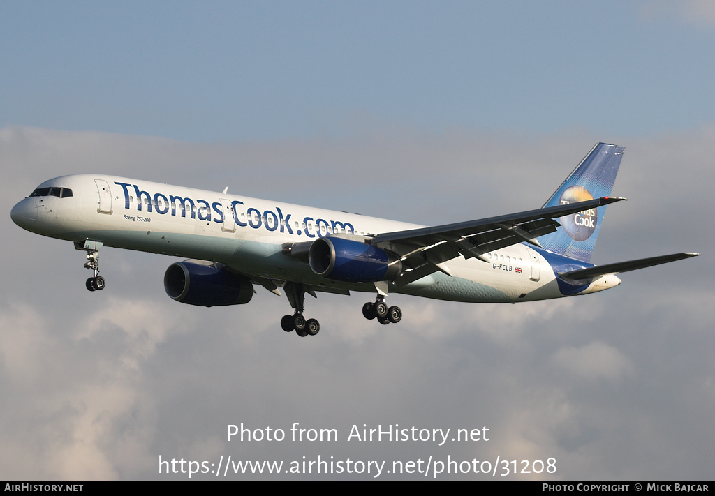 Aircraft Photo of G-FCLB | Boeing 757-28A | Thomas Cook Airlines | AirHistory.net #31208