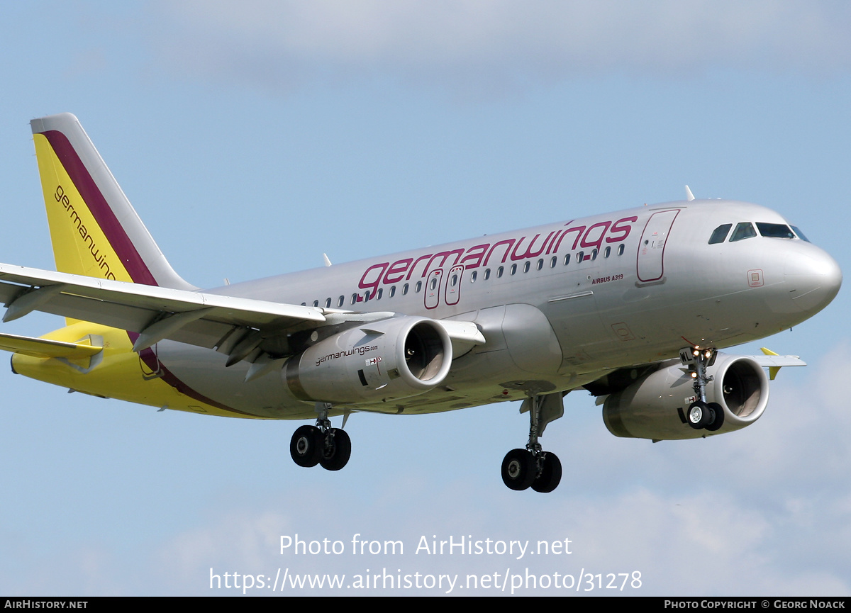 Aircraft Photo of D-AGWL | Airbus A319-132 | Germanwings | AirHistory.net #31278