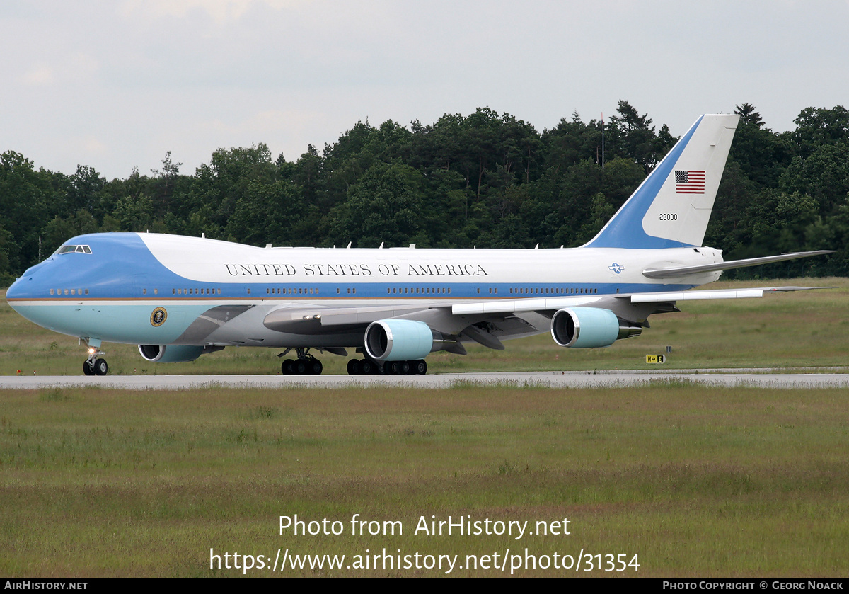 Aircraft Photo of 82-8000 / 28000 | Boeing VC-25A (747-2G4B) | USA ...