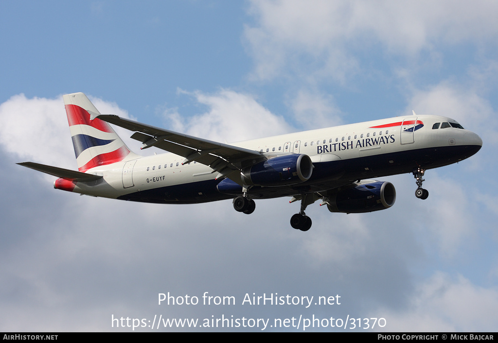 Aircraft Photo of G-EUYF | Airbus A320-232 | British Airways | AirHistory.net #31370