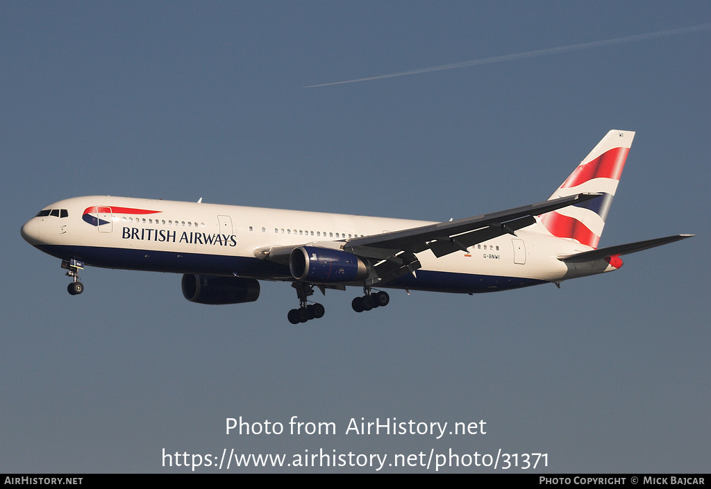 Aircraft Photo of G-BNWI | Boeing 767-336/ER | British Airways | AirHistory.net #31371