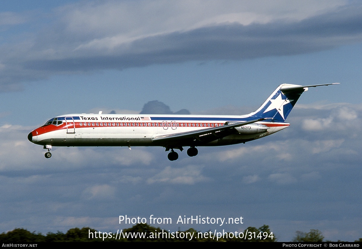 Aircraft Photo of N521TX | McDonnell Douglas DC-9-32 | Texas International Airlines | AirHistory.net #31494