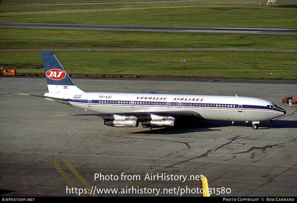 Aircraft Photo of YU-AGI | Boeing 707-351C | JAT Yugoslav Airlines - Jugoslovenski Aerotransport | AirHistory.net #31580