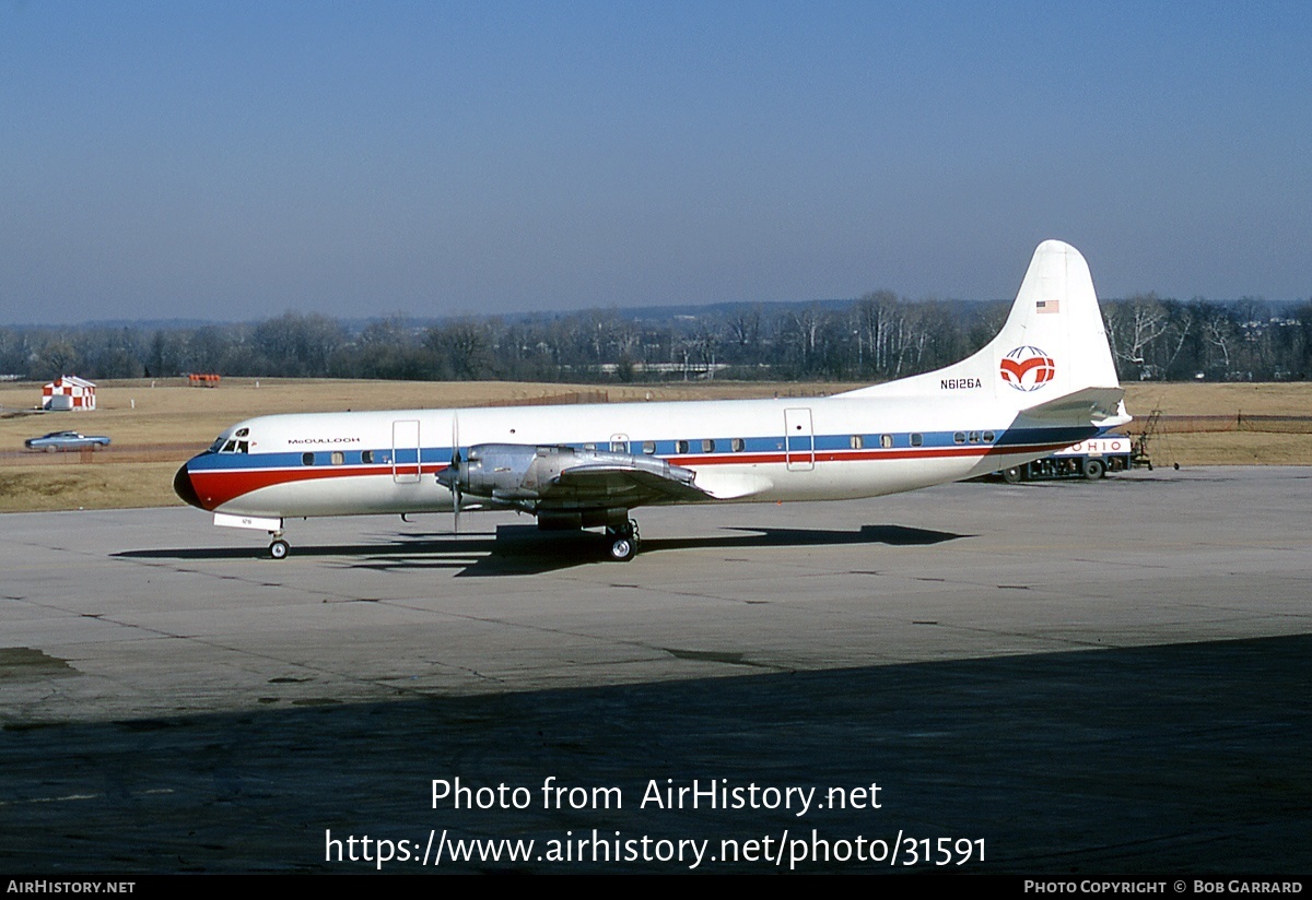 Aircraft Photo of N6126A | Lockheed L-188A Electra | McCulloch International Airlines | AirHistory.net #31591