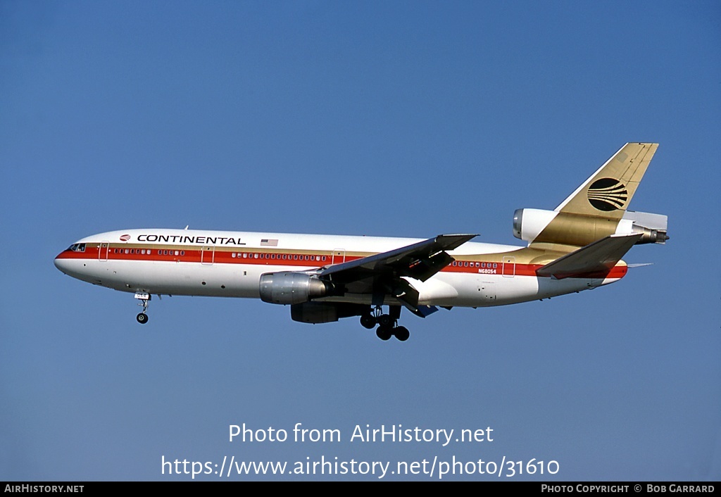 Aircraft Photo of N68054 | McDonnell Douglas DC-10-10CF | Continental Airlines | AirHistory.net #31610