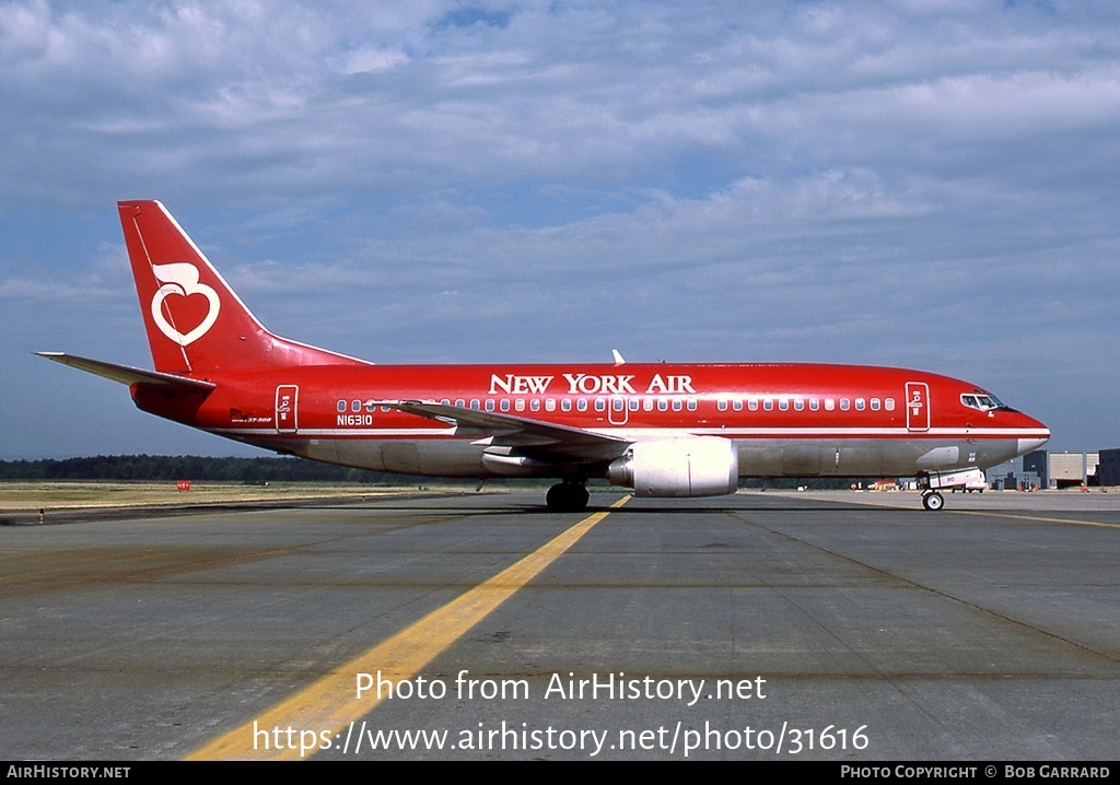 Aircraft Photo of N16310 | Boeing 737-3T0 | New York Air | AirHistory.net #31616