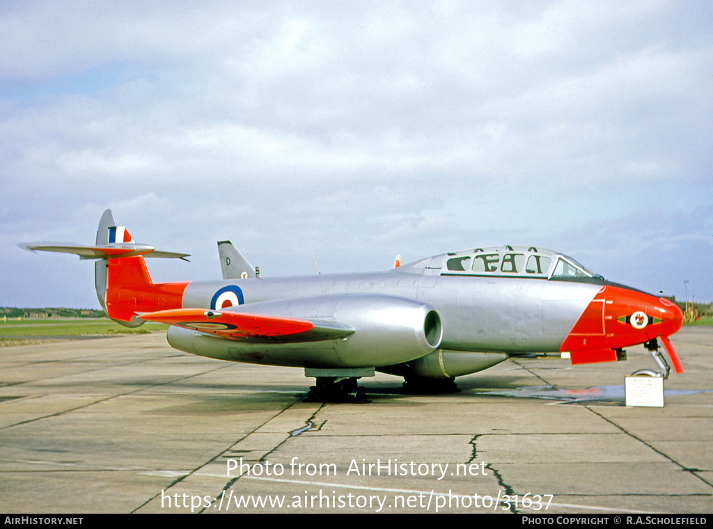 Aircraft Photo of WH166 | Gloster Meteor T7 | UK - Air Force | AirHistory.net #31637