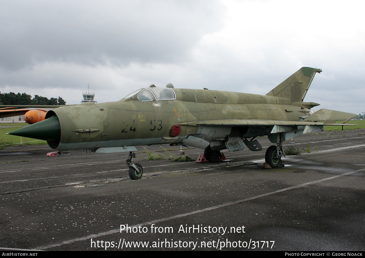 Aircraft Photo of 2453 | Mikoyan-Gurevich MiG-21bis | East Germany - Air Force | AirHistory.net #31717