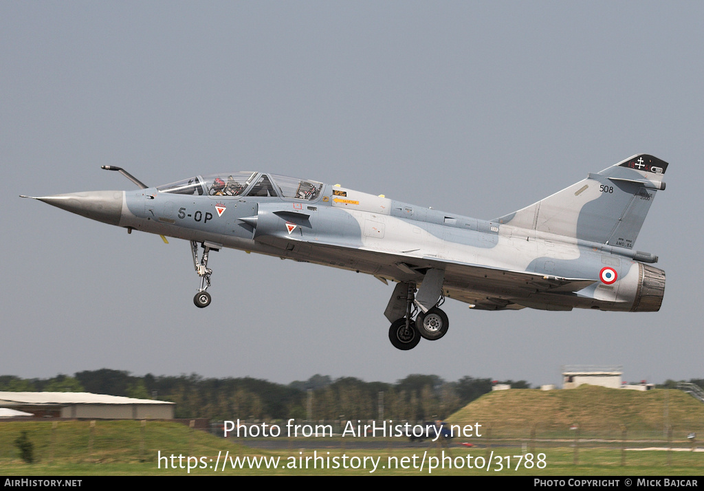 Aircraft Photo of 508 | Dassault Mirage 2000B | France - Air Force | AirHistory.net #31788