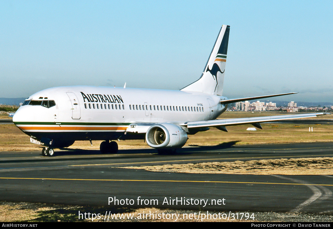 Aircraft Photo of VH-TAG | Boeing 737-376 | Australian Airlines | AirHistory.net #31794