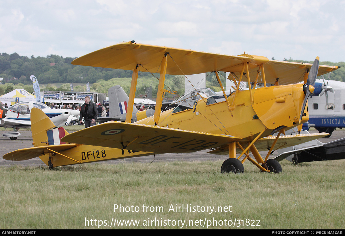 Aircraft Photo of G-AOJJ / DF128 | De Havilland D.H. 82A Tiger Moth II | UK - Air Force | AirHistory.net #31822