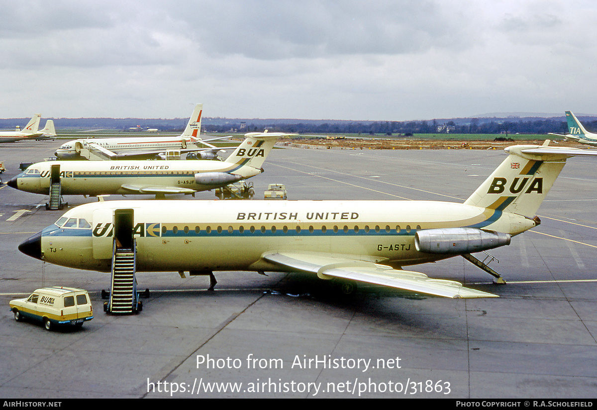 Aircraft Photo of G-ASTJ | BAC 111-201AC One-Eleven | British United Airways - BUA | AirHistory.net #31863