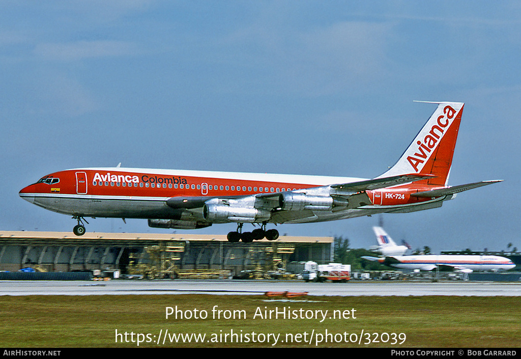 Aircraft Photo of HK-724 | Boeing 720-059B | Avianca | AirHistory.net #32039