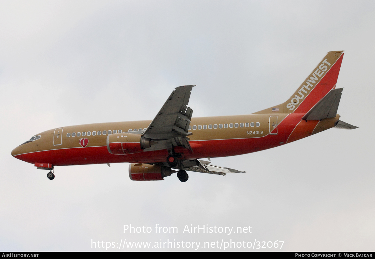 Aircraft Photo of N340LV | Boeing 737-3K2 | Southwest Airlines | AirHistory.net #32067