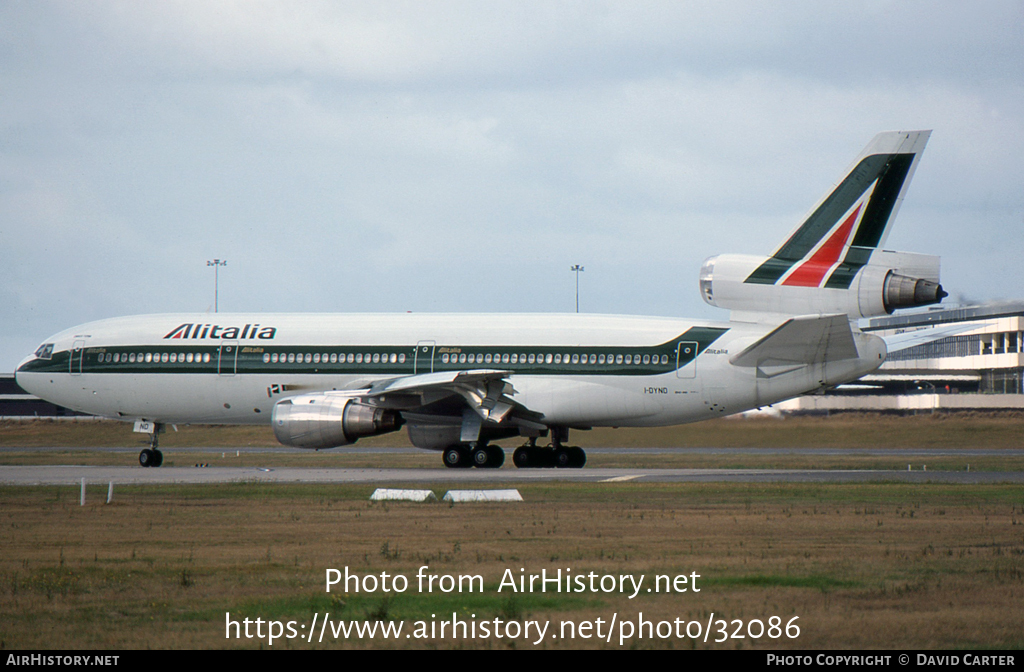 Aircraft Photo of I-DYND | McDonnell Douglas DC-10-30 | Alitalia | AirHistory.net #32086