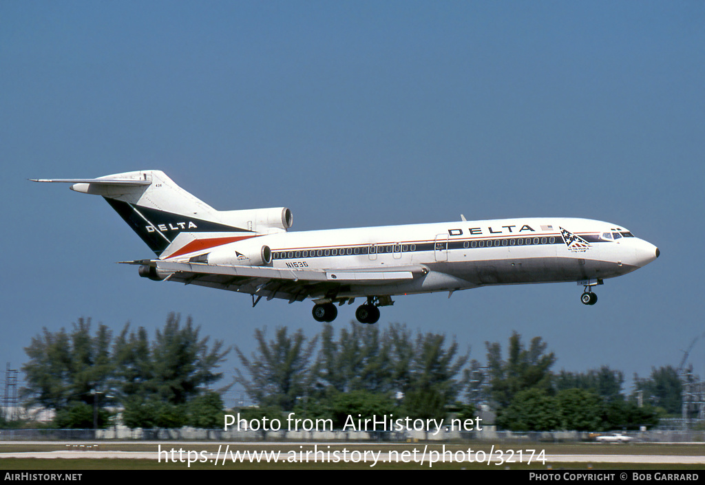 Aircraft Photo of N1636 | Boeing 727-95 | Delta Air Lines | AirHistory.net #32174