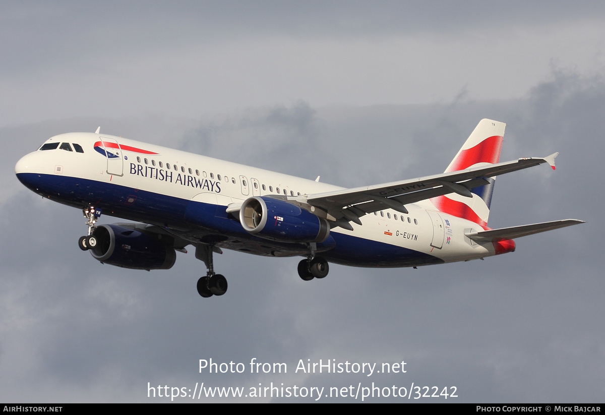 Aircraft Photo of G-EUYN | Airbus A320-232 | British Airways | AirHistory.net #32242