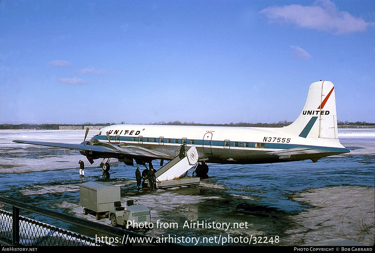 Aircraft Photo of N37555 | Douglas DC-6B | United Air Lines | AirHistory.net #32248