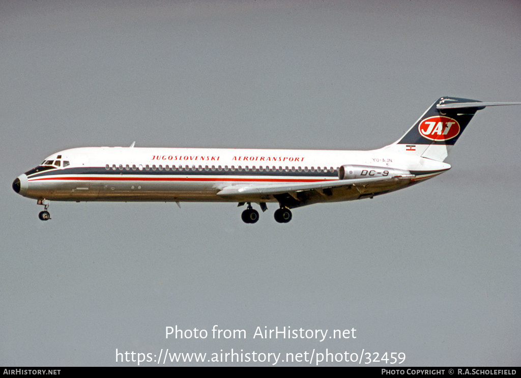 Aircraft Photo of YU-AJN | McDonnell Douglas DC-9-32 | JAT Yugoslav Airlines - Jugoslovenski Aerotransport | AirHistory.net #32459