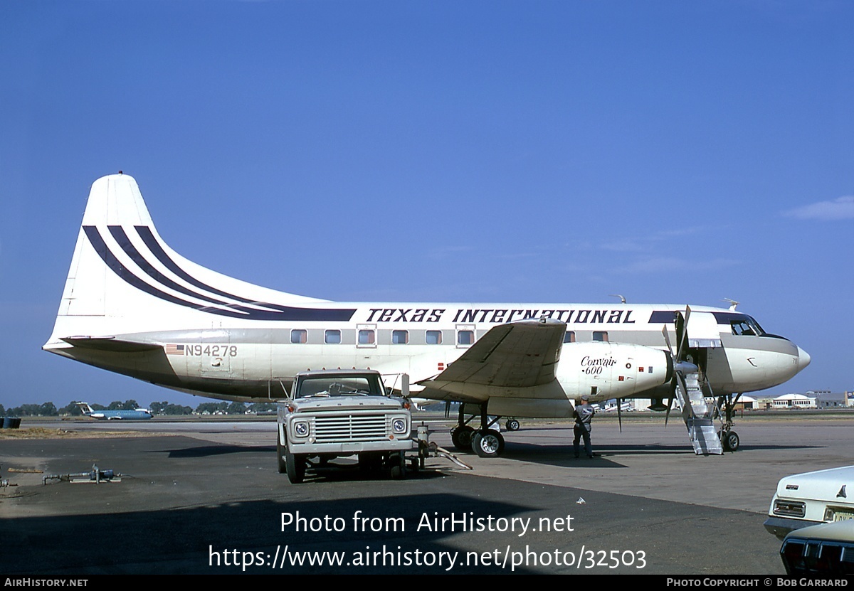 Aircraft Photo of N94278 | Convair 600 | Texas International Airlines | AirHistory.net #32503