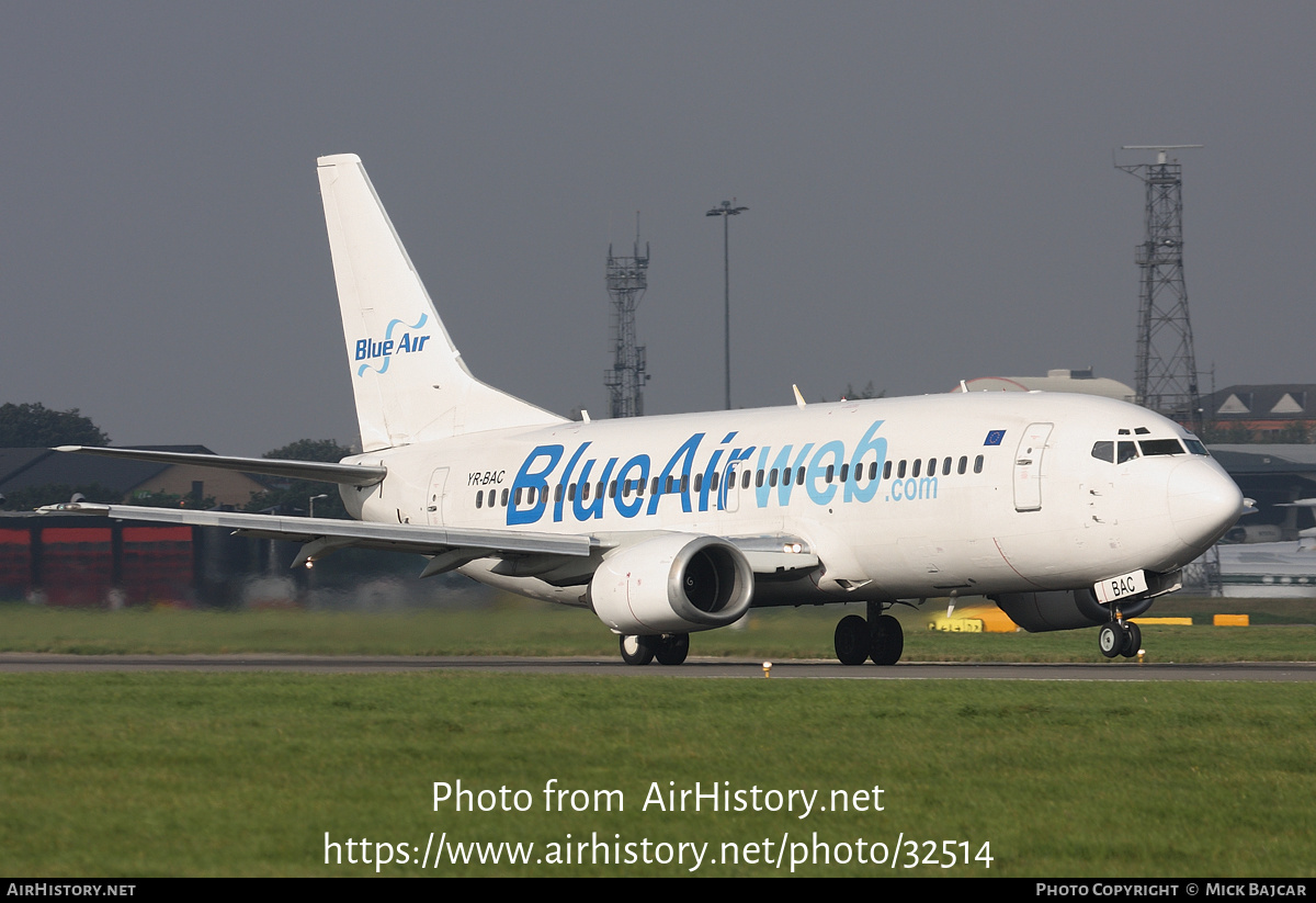 Aircraft Photo of YR-BAC | Boeing 737-377 | Blue Air | AirHistory.net #32514