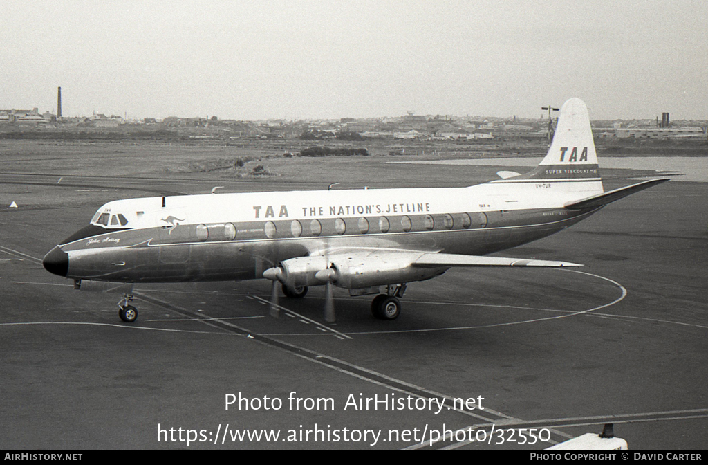 Aircraft Photo of VH-TVR | Vickers 816 Viscount | Trans-Australia Airlines - TAA | AirHistory.net #32550