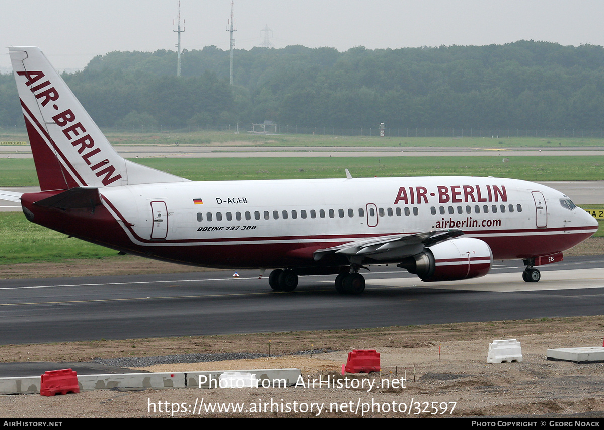 Aircraft Photo of D-AGEB | Boeing 737-322 | Air Berlin | AirHistory.net #32597