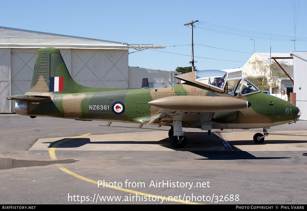 Aircraft Photo of VH-ZEP / NZ6361 | BAC 167 Strikemaster Mk88 | New Zealand - Air Force | AirHistory.net #32688