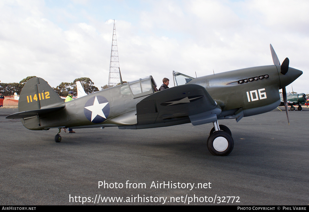 Aircraft Photo of VH-HWK / 114112 | Curtiss P-40F Warhawk | USA - Air Force | AirHistory.net #32772