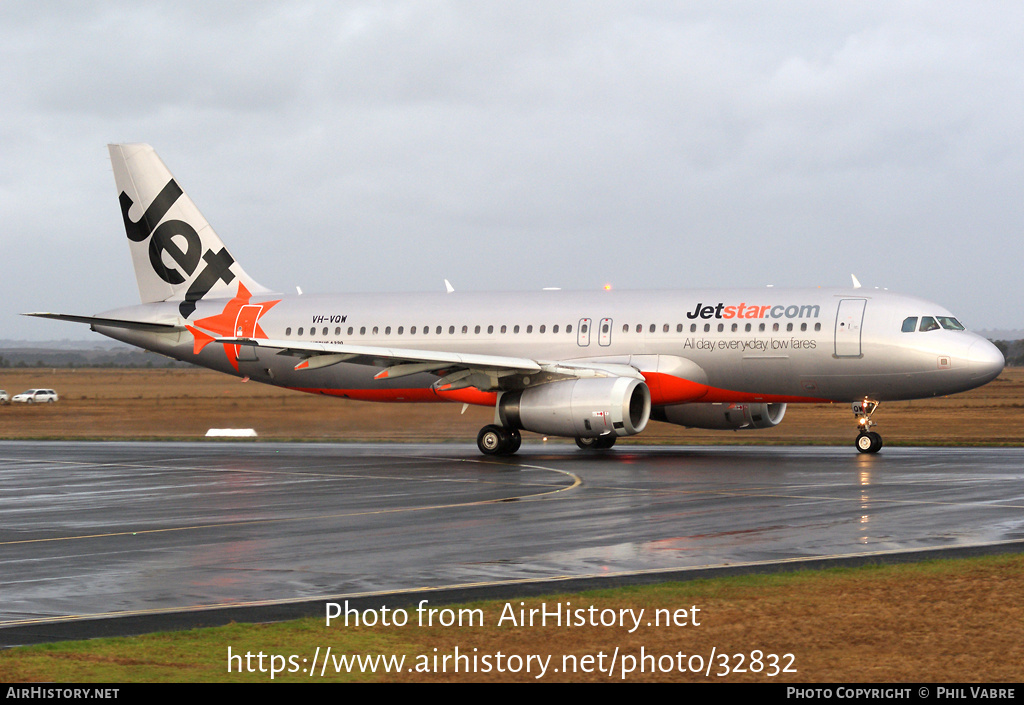 Aircraft Photo of VH-VQW | Airbus A320-232 | Jetstar Airways | AirHistory.net #32832