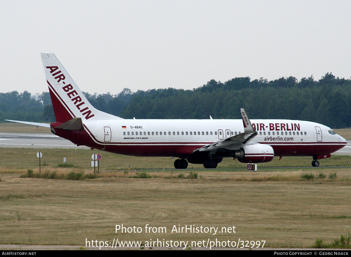 Aircraft Photo of D-ABAC | Boeing 737-86J | Air Berlin | AirHistory.net #32997