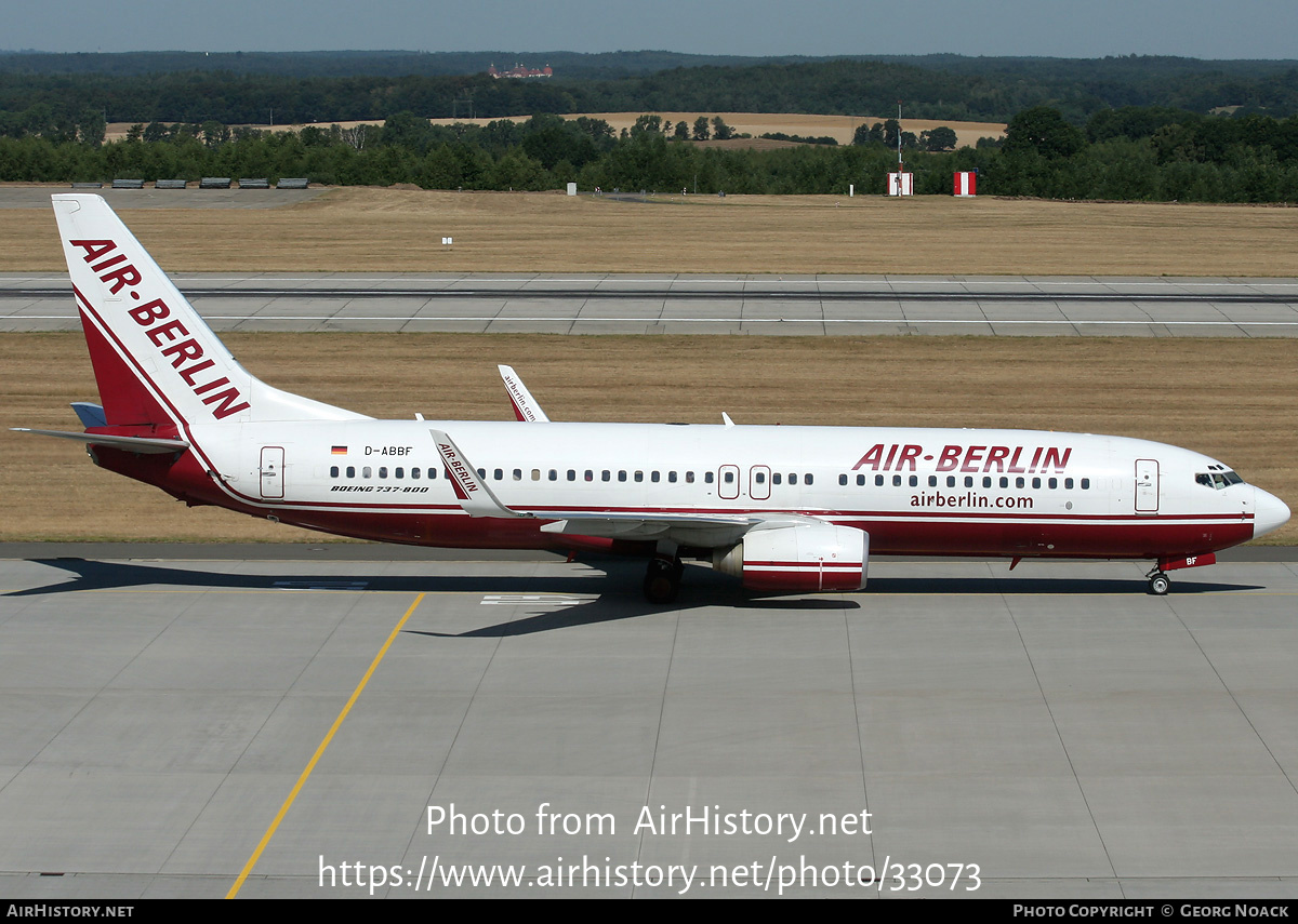 Aircraft Photo of D-ABBF | Boeing 737-86J | Air Berlin | AirHistory.net #33073