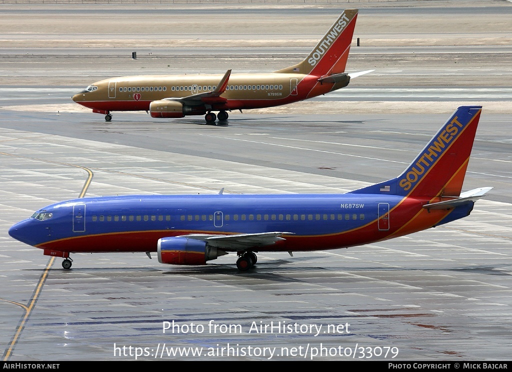 Aircraft Photo of N687SW | Boeing 737-3Q8 | Southwest Airlines | AirHistory.net #33079