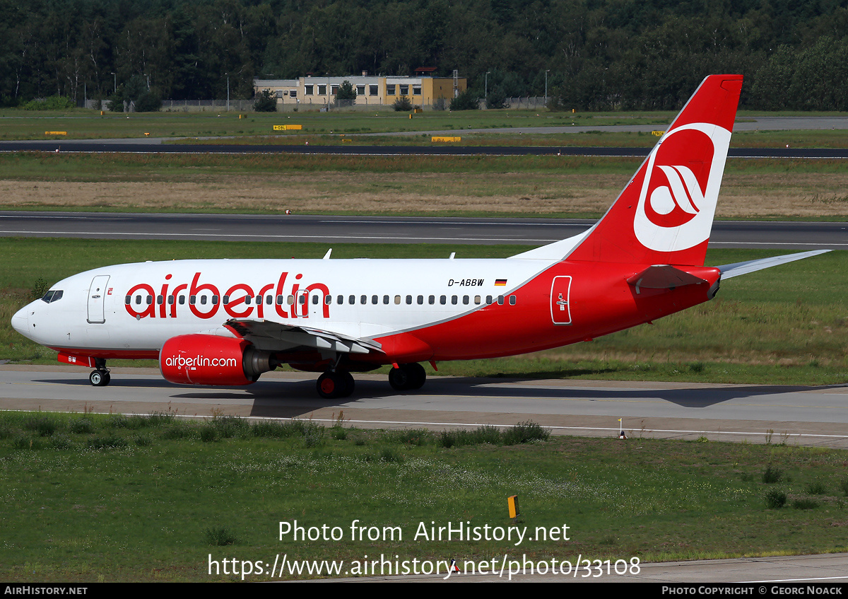 Aircraft Photo of D-ABBW | Boeing 737-7Q8 | Air Berlin | AirHistory.net #33108