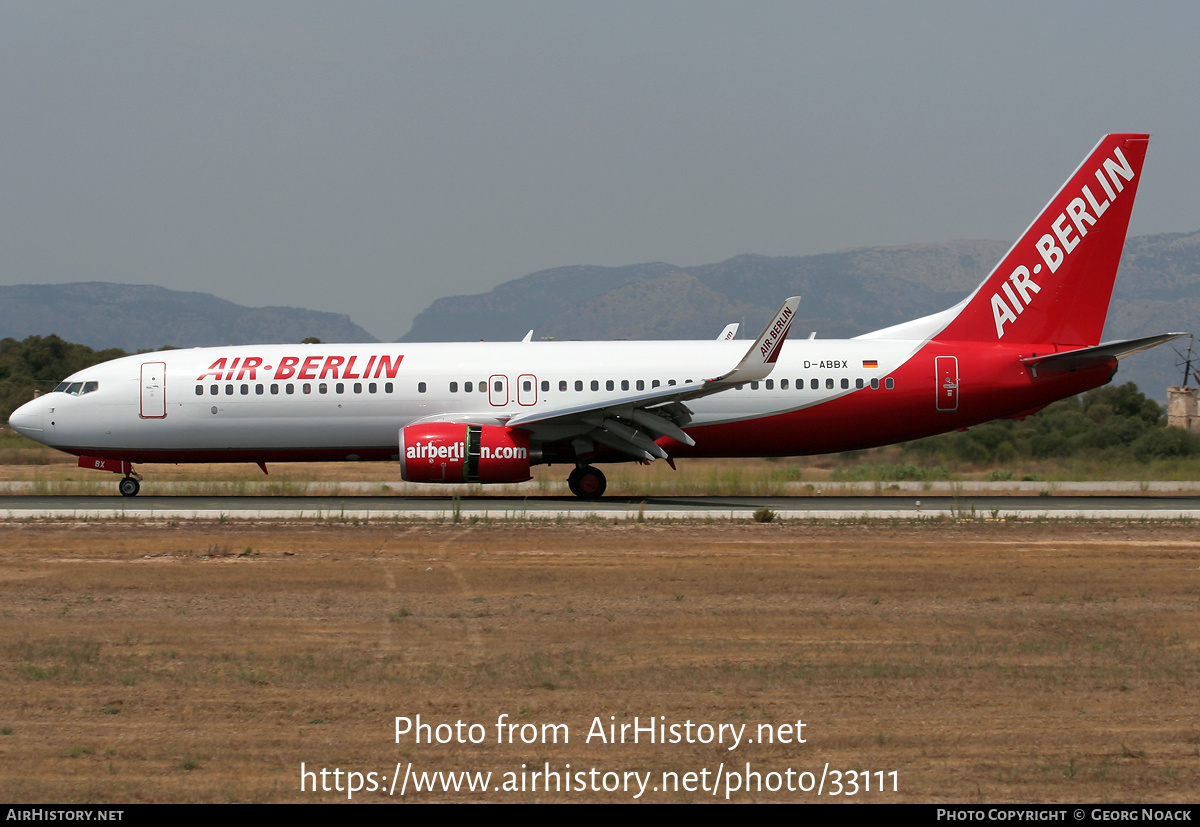 Aircraft Photo of D-ABBX | Boeing 737-808 | Air Berlin | AirHistory.net #33111