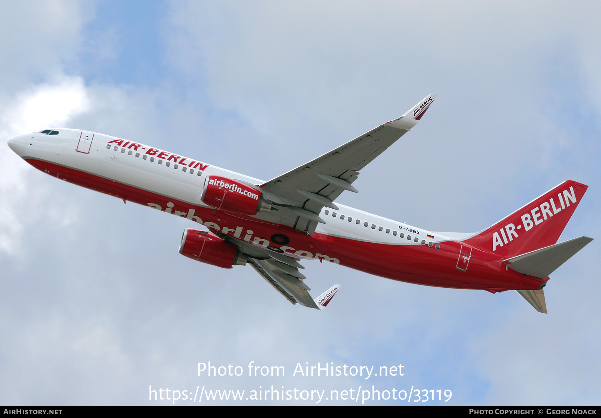 Aircraft Photo of D-ABBX | Boeing 737-808 | Air Berlin | AirHistory.net #33119