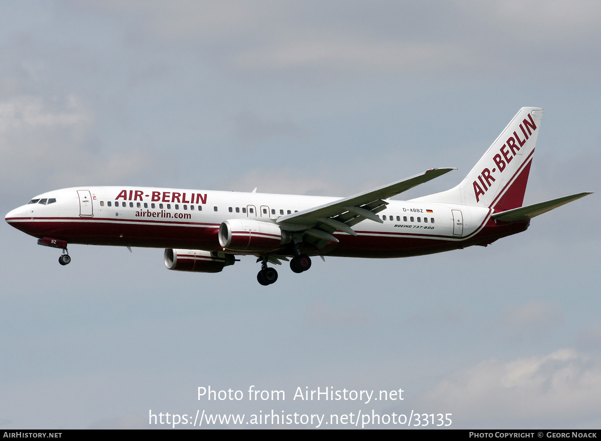 Aircraft Photo of D-ABBZ | Boeing 737-85F | Air Berlin | AirHistory.net #33135