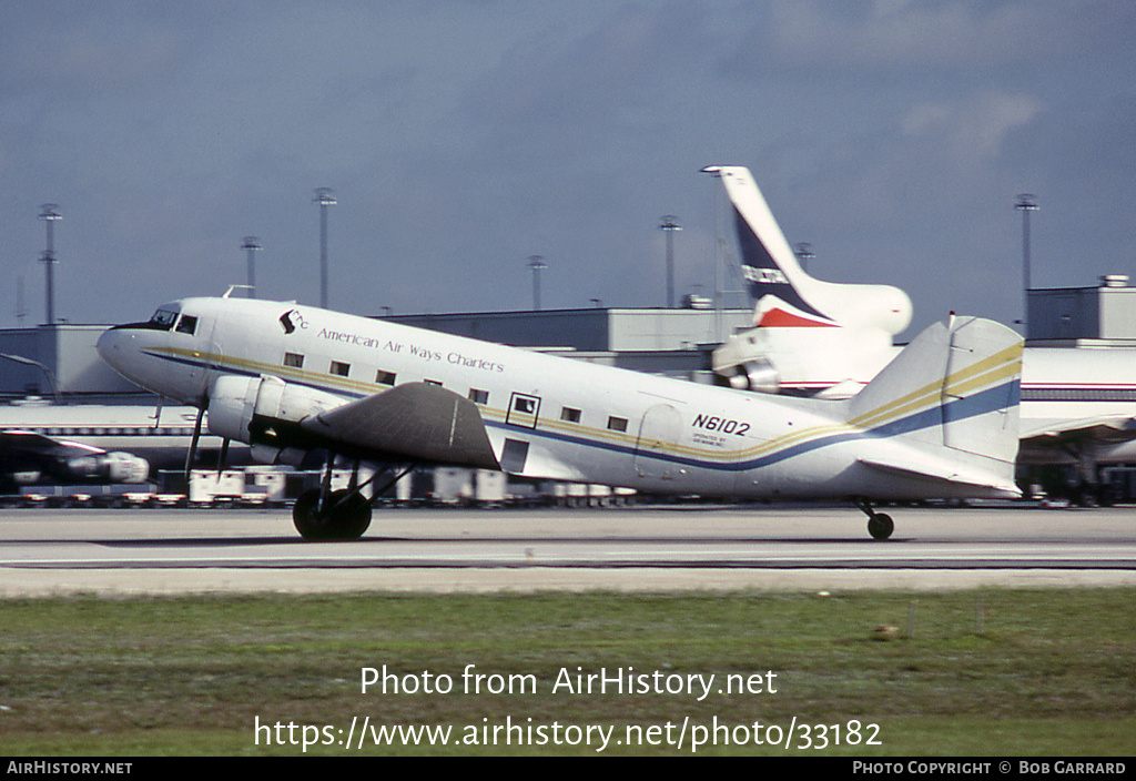 Aircraft Photo of N6102 | Douglas C-53D Skytrooper | American Air Ways Charters | AirHistory.net #33182