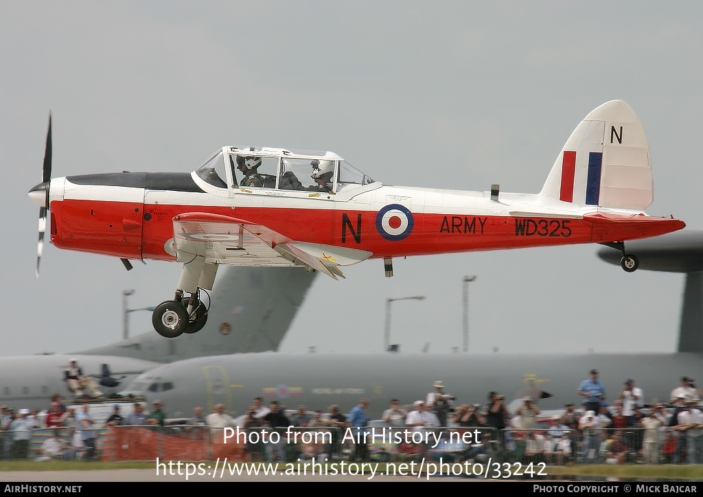 Aircraft Photo of WD325 | De Havilland DHC-1 Chipmunk T10 | UK - Army | AirHistory.net #33242