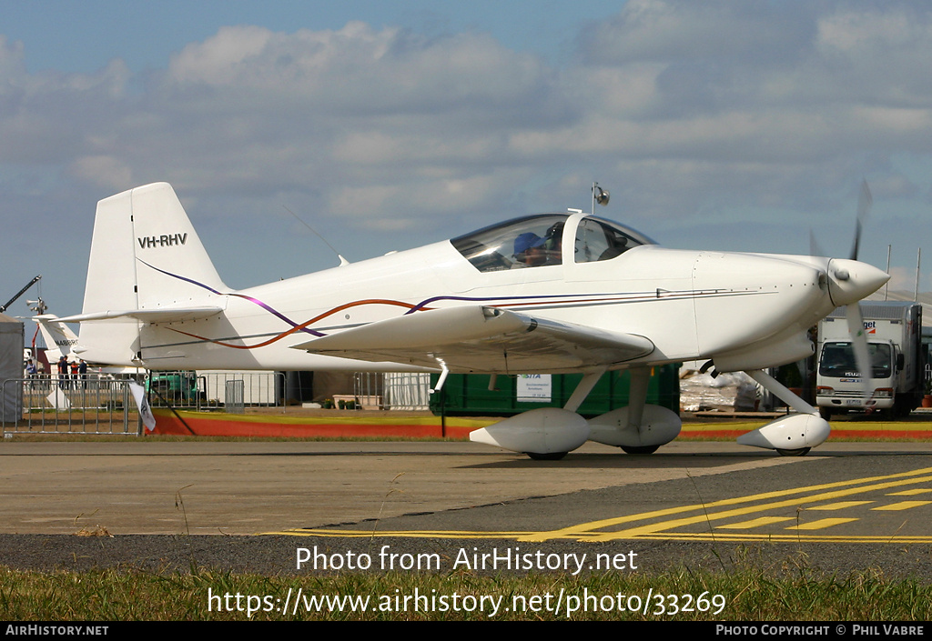 Aircraft Photo of VH-RHV | Van's RV-6A | AirHistory.net #33269