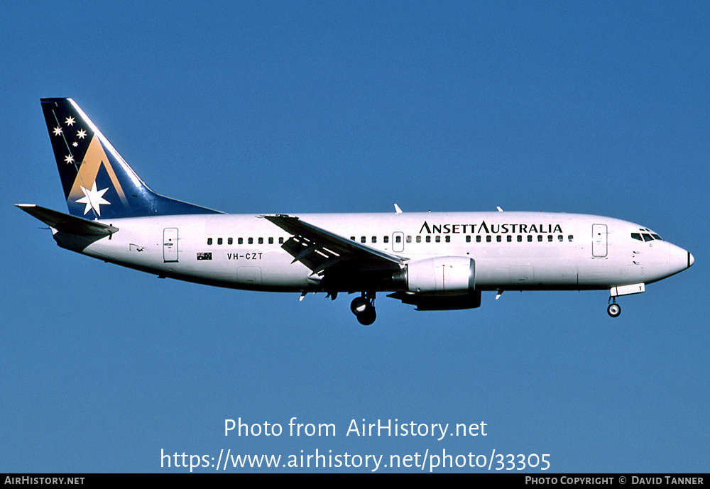 Aircraft Photo of VH-CZT | Boeing 737-33A | Ansett Australia | AirHistory.net #33305