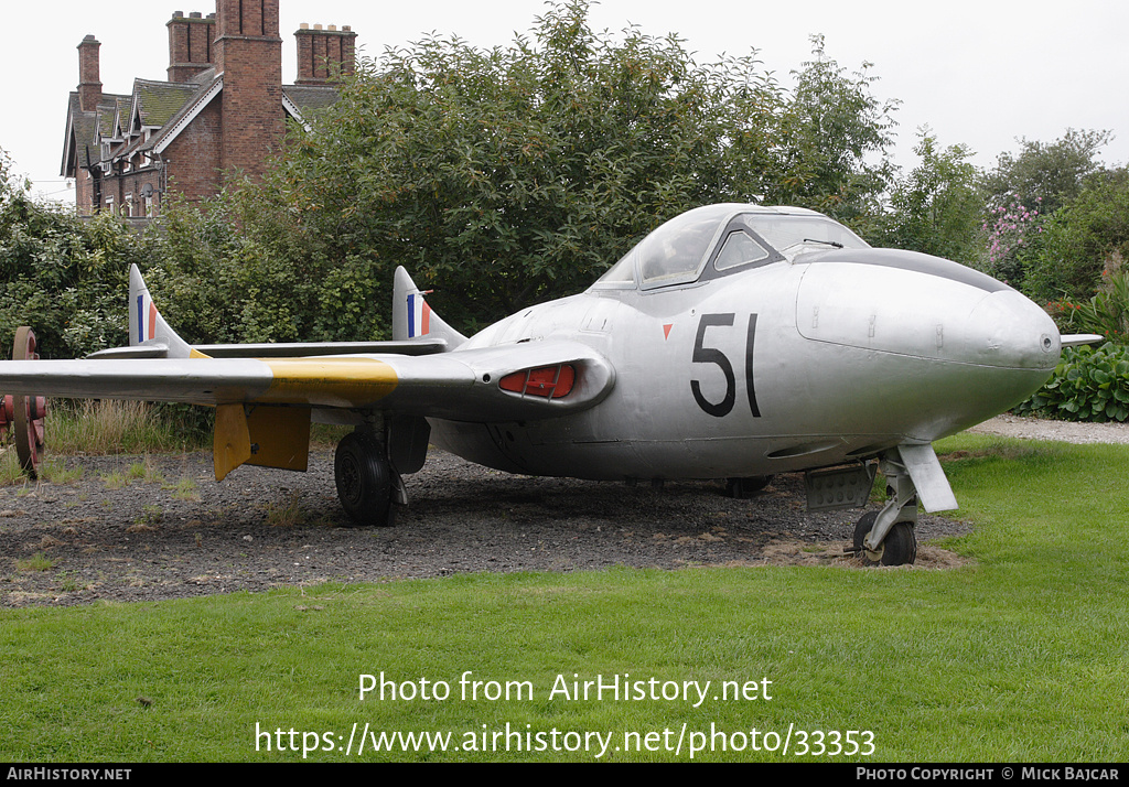 Aircraft Photo of XD445 | De Havilland D.H. 115 Vampire T11 | UK - Air Force | AirHistory.net #33353