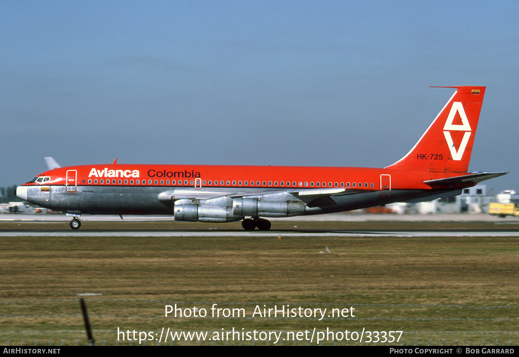 Aircraft Photo of HK-725 | Boeing 720-059B | Avianca | AirHistory.net #33357